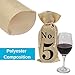 Houseables Wine Tasting Bags, Blind Bottle Cover with Rope, 6”x14”, 5 Pk, Polyester Fiber Bag, Brown, Numbered Blinders, Reusable Wraps, Taste Test Set, Gift Supplies, Themed Dinner Party Games