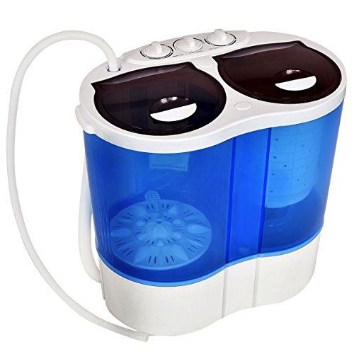 New Twin Tub 14.6lbs Washer Spin Dryer Portable Mini Washing Machine Compact - Thumbnail 3