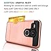 Nexus 5X Case, AnoKe [Credit Card Slots Holder][Not Wallet] Hard silicone Rubber Hybrid Armor Shockproof Protective Holster Cover Case for Google Nexus 5X - KLS Rose Gold