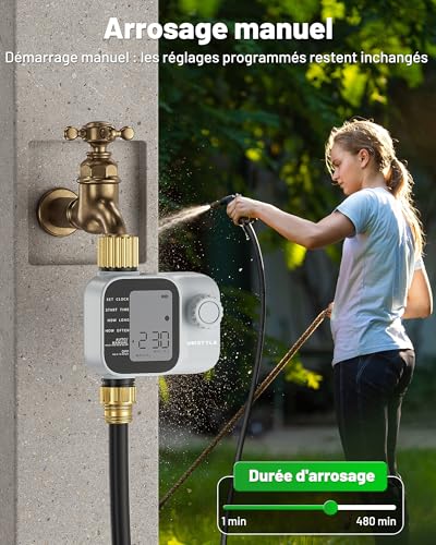 Unistyle Watering Timer | New Edition 2026 – Automatic Garden Watering, Simple and Intuitive Use, Brass Fitting, IP55 Protection Rating, Flexible Watering Programs