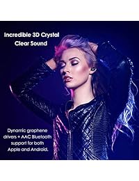 Auriculares Bluetooth, Auriculares inalámbricos Bluetooth 5.0 con funda de carga, Rango Bluetooth de 33 66 pies, Auriculares Bluetooth con audio estéreo de cristal 3D, Micrófono incorporado