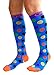 Compression Socks (1 pair) for Men & Women by INFINITY - BEST for Running, Nurses, Shin Splints, Flight Travel, & Maternity Pregnancy - Boost Athletic Stamina & Recovery (Sky Dots, L/XL)
