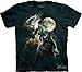 The Mountain Men's Three Wolf Moon T-Shirt, Kale, M