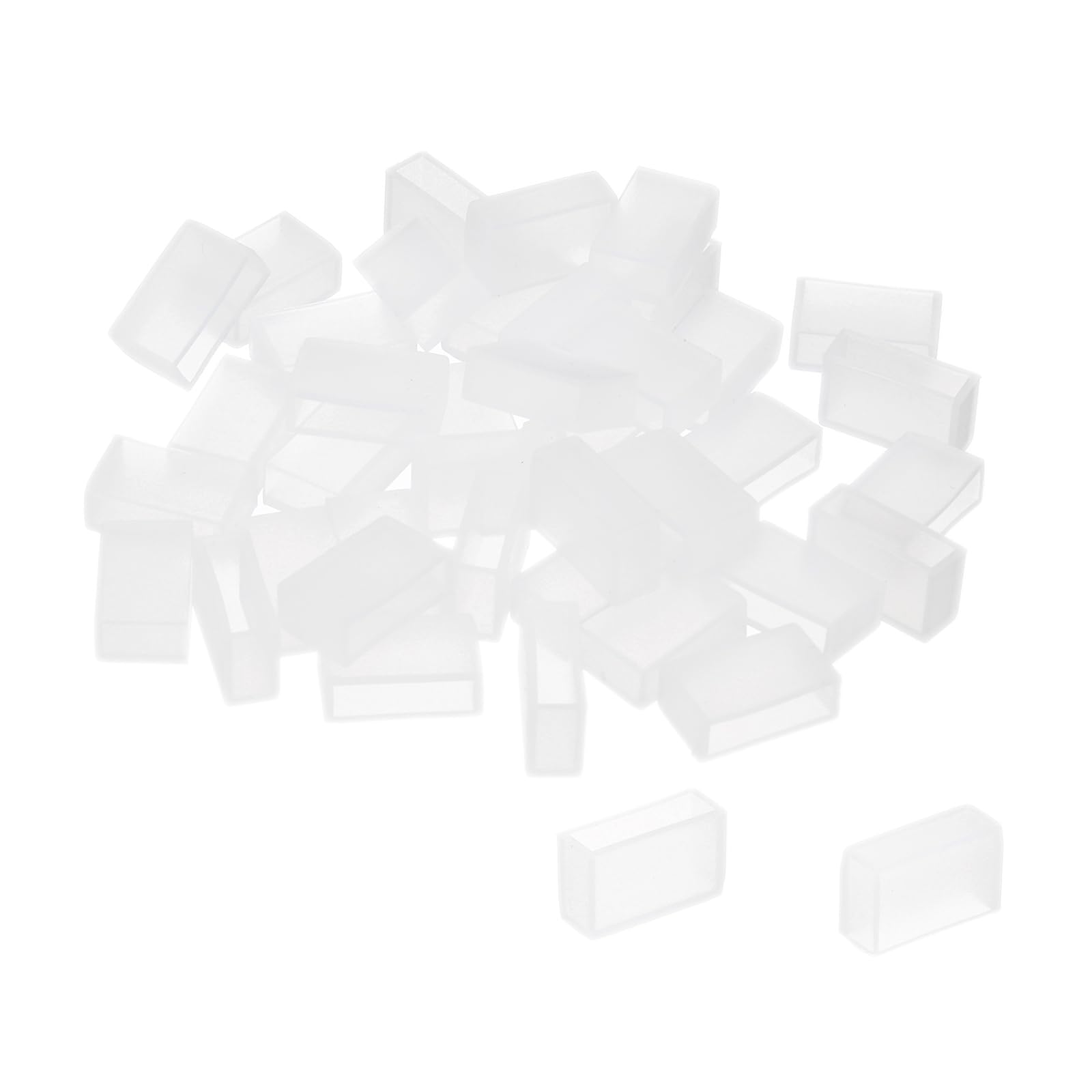 PATIKIL Silicone End Cap Plug Cover for Strip Light, 40 Pack IP67 Waterproof Fit 12mm Wide LED Strip Light