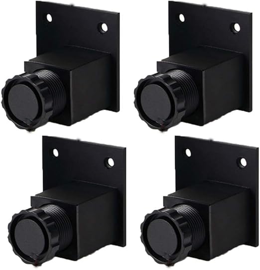 FGVBC 4er Set Möbelbeine Verstellbare Tischbeine aus Metall Schwarze