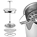 Aicok French Press Coffee Maker, Double Wall Stainless Steel Coffee Press, 8-Cup Coffee Percolator with 5 Bonus Screens and Scoop, 34 oz / 1L