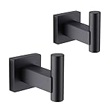 GERZWY Bathroom Matte Black Coat Hook SUS 304