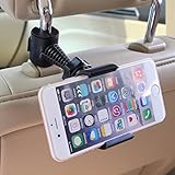 Universal Baby Kids Car Backseat Headrest Car Mount Stand Snap-on Holder with 360 Degrees Rotation 65-95mm for Apple Iphone 4 / 4s / 5 / 5c / 5s / 6 / 6plus , Android Samsung Galaxy S6 S6 Edge S5 S4 S3 Note 4 3 HTC Blackberry Nokia Google Motorola and All Other 3.5 Inch -6 Inch Smartphones GPS PDA + Free Oxdozer Stylus Pen (BLACK)