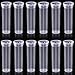 Canomo 60ml Floral Water Tubes Large Plastic Flower Vials with Caps for Flower Arrangements, Clear, 4 inches(12 Pack)