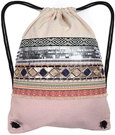 Folding Waterproof Drawstring Backpack gym Sack Cinch Bags for Shopping Sport Yoga