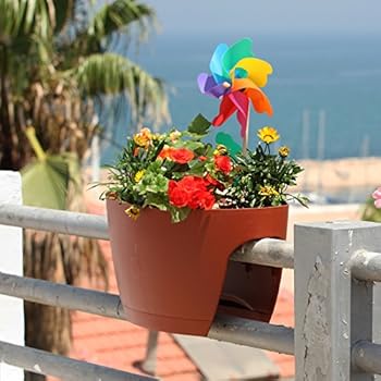Amazon.com : Greenbo XL Deck Rail Planter Box with