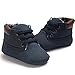 Voberry Toddler Baby Boy's Leather Sneaker Shoes Lace up Snow Boots Warm (6~12Month, Dark Blue)