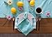 DII 100% Cotton, Machine Washable, Everyday Hemstitch Kitchen Table Runner for Dinner Parties, Events, Decor 14x72 - Aqua