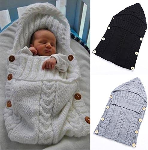 JVK Luxurious Premium Quality Baby Blanket Newborn infant Knit Sleeping Bag Baby Swaddle Wrap Sleep Sack UNISEX ( BOY/GIRL) makes Perfect Gift for Baby Shower Suitable for 0 6 or 12 months