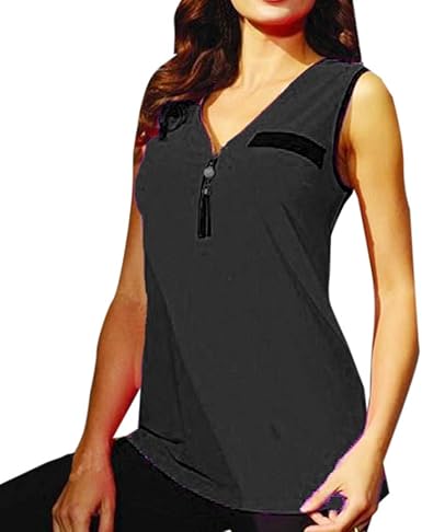 zip up sleeveless top