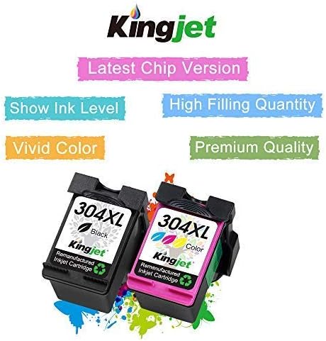 304XL Printer Ink 304 XL Ink Cartridges Combo Pack, Replacement for HP 304 Ink Cartridges Black and Colour - Image 3