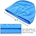 QY 2Pack Superior Polyester Cloth Fabric Bathing Cap Swimming Caps Swimming Hats for Water Sports,Sky Blue Color