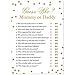InvitationHouse Mommy or Daddy Baby Shower Guess Game - 24 Count - (Faux Gold Glitter on White)