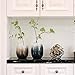 CASAMOTION Vases Hand Blown Art Glass Vase, Contemporary Stytle Centerpiece Vases for Table, Décor Gift Idea, Mixed (Grey Ombre)