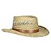 Dorfman Pacific Gambler Rush Straw Kangaroo Cowboy Hat (Natural Brown, Large)