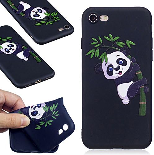 iPhone 7/7G (4,7 zoll) Case, Ecoway TPU Soft Silicone Back Panda holding bamboo Silicone Case Protective Cover Cell Phone Case for iPhone 7/7G (4,7 zoll) - Panda holding bamboo