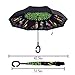 Double Layer Wind Proof,UV Proof Reverse Folding Inverted Umbrella Travel Umbrella with C Shape Handle and Carrying Bag-Travel
