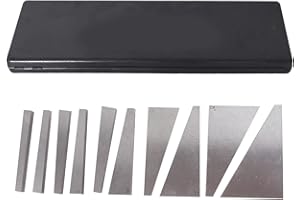 mitoharet Angle Block Set 1, 2, 3, 4, 5, 10, 15, 20, 25, 30 Degree Machinist Tools, Lathes Milling Ground Gauge Angle Calibration Gage Inspection Block Set 10 Pack Set