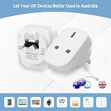 SHUOMAO 2-Pack UK to Australia Plug Adapter Type I Travel Converter view 4