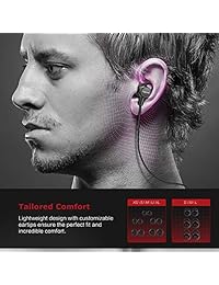 Auriculares Bluetooth, audífonos inalámbricos estéreo de alta fidelidad Naporon Super Bass, auriculares deportivos magnéticos con tecnología Bluetooth 4.1 (IPX6 a prueba de agua, tiempo de reproducción CSR8645,8H)