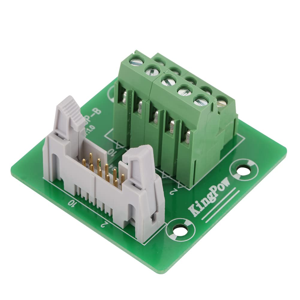 IDC10P PCB Carrier DIN Rail Mount Interface Module High Precision PLC Breakout Board Terminal Blocks for DIN Rail Mount