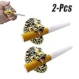 Fansport Cigarette Holder Ring Hands Free Lion Shaped Smoking Rings Cigarette Rings for Game Players (2-Pcs Golden)