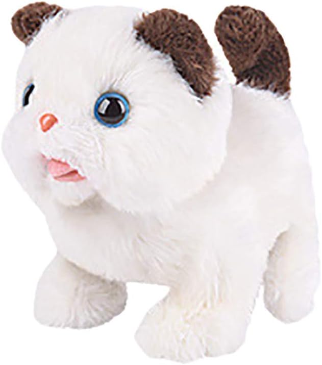 FNKDOR Plüschtier Kuscheltier Katze mit Funktion Laufen und Bellen