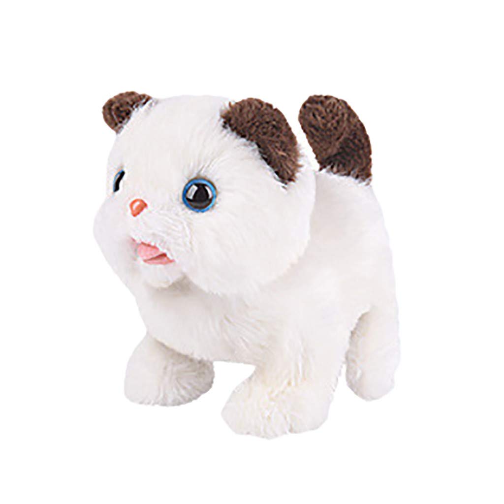 MarryLee Electric Toy Kitten Cat for Kids - Walking, Barking Simulation Kitten - Smart Plush Toy Ani