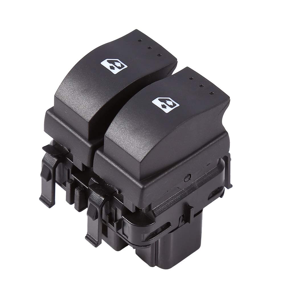 Double Window Control Switch, Delaman Electric Window Control Double Switch Button for Renault Clio II 2 8200 060 045
