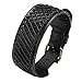 Zysta Genuine Leather 30mm Wrist Wide Bangle Braided Cuff Bracelet 7.5