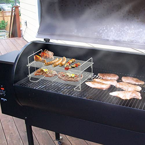 MixRBBQ Universal Warming Rack Stainless Steel Smoke Shelf Cooling