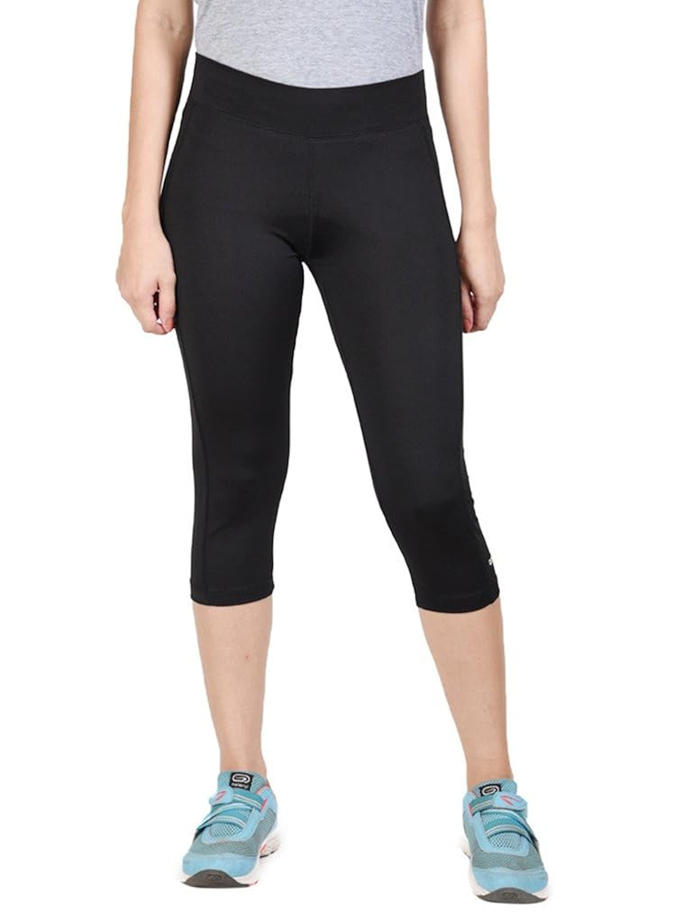 onesport women's polyester spandex jersey black three forths(onsp13bl-p)