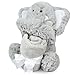 Waddle Favorite Plush Elephant Baby Security Blanket Best Lovey Stuffed Animal Rattle Toy Nursery Decor Grey (Gray)