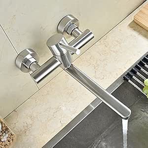 Grifos Grifo De Lavabo304 Cocina Montada En La Pared De Acero