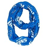 NFL Detroit Lions Sheer Infinity Scarf, One Size, Blue
