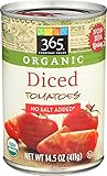 365 Everyday Value, Organic Diced Tomatoes No Salt Added, 14.5 Ounce