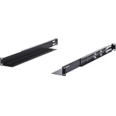 RackPath 1U 4-Post Server Rack Rail, 20.2-32 Inch Adjustable Depth - 110lbs Capacity