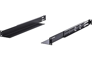 RackPath 1U 4-Post Server Rack Rail, 20.2-32 Inch Adjustable Depth - 110lbs Capacity