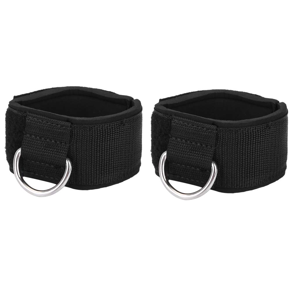 Atyhao Ankle Straps for Cable Machine, Adjustable Gym Ankle Cuffs D Ring Padded Foot Cuffs for Kickbacks Glute Workouts Leg Extensions Hip Abductors for Fitness Enthus