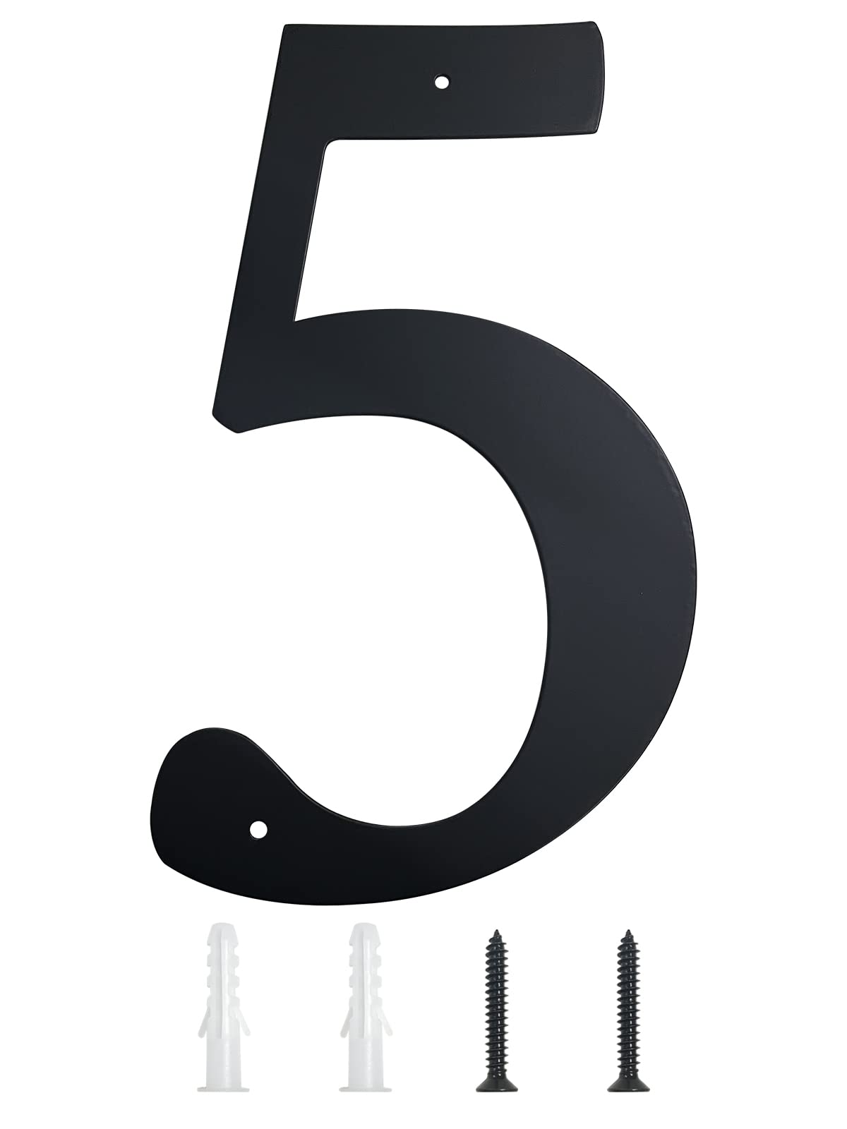 11 Inch Super Large House Numbers, Modern Address Numbers Elegant Black Finish Numbers Solid Metal House Sign for Door Plate for Home Gate Building Store Mailbox (5)