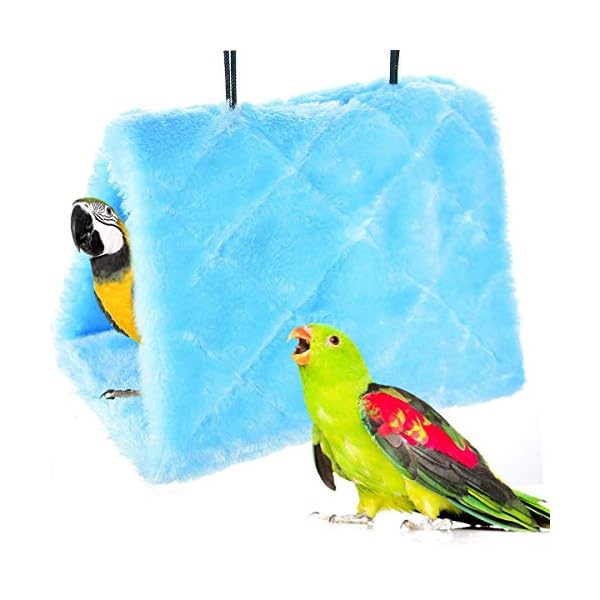 MATT SAGA Nido D'uccello Pappagallo d'inverno Caldo Amaca Appesa Grotta Gabbia Peluche Pappagallo Giocattolo Letto…