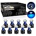 Partsam T5 73 74 5050 SMD Instrument Panel LED Light Gauge Cluster Indicator Bulbs Dash Light with Twist Socket, Blue, Pack of 10