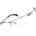Agstum Luxury Titanium Semi Rimless Business Glasses Frame Eyeglasses Clear Lens