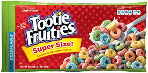 Malt-O-Meal, Tootie Fruities Cereal, 33oz Bag (Pack of 4)