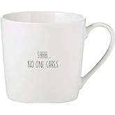 SB Design Studio SIPS Bone China Coffee Cup/Mug, 14-Ounce, No One Cares
